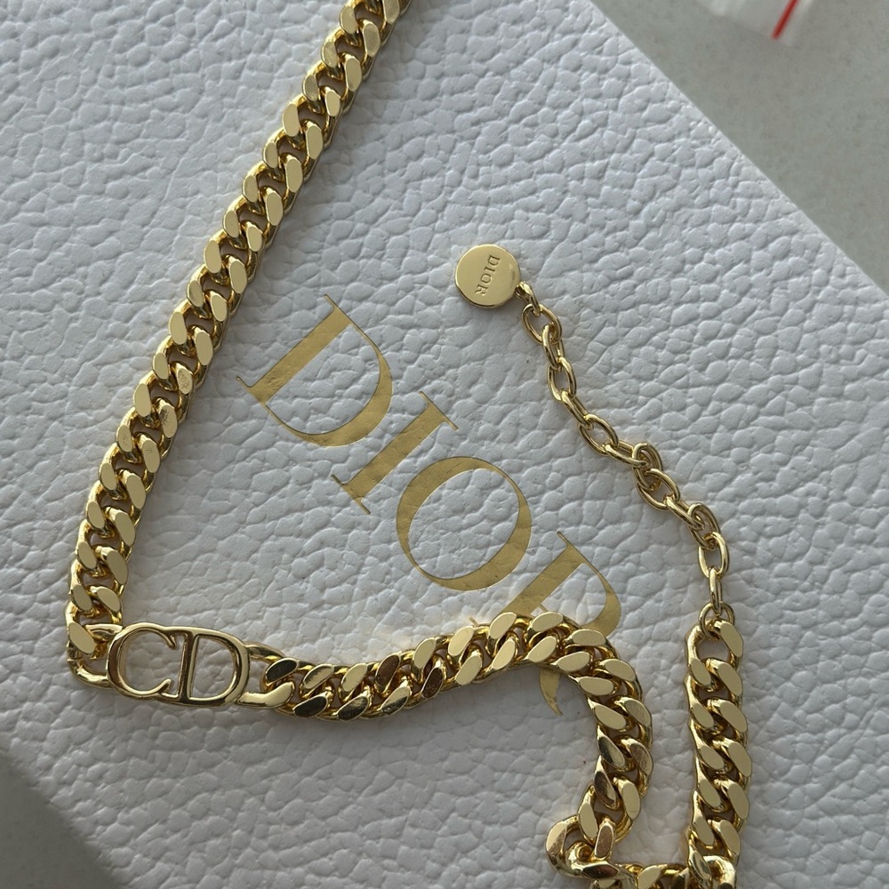 Dior Gold-Tone CD Logo Bracelet